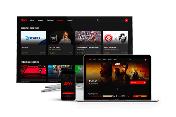 Plataforma SKY+ disponível em vários dispositivos com interface moderna