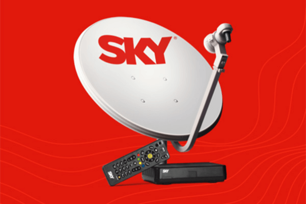 Kit SKY Pré-pago com antena, controle remoto e decoder